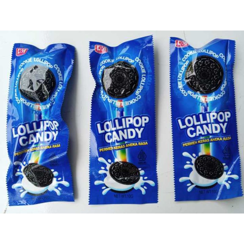 1 PCS PERMEN COOKIE LIGHT LOLLIPOP / PERMEN NYALA NYALA / PERMEN OREO NYALA