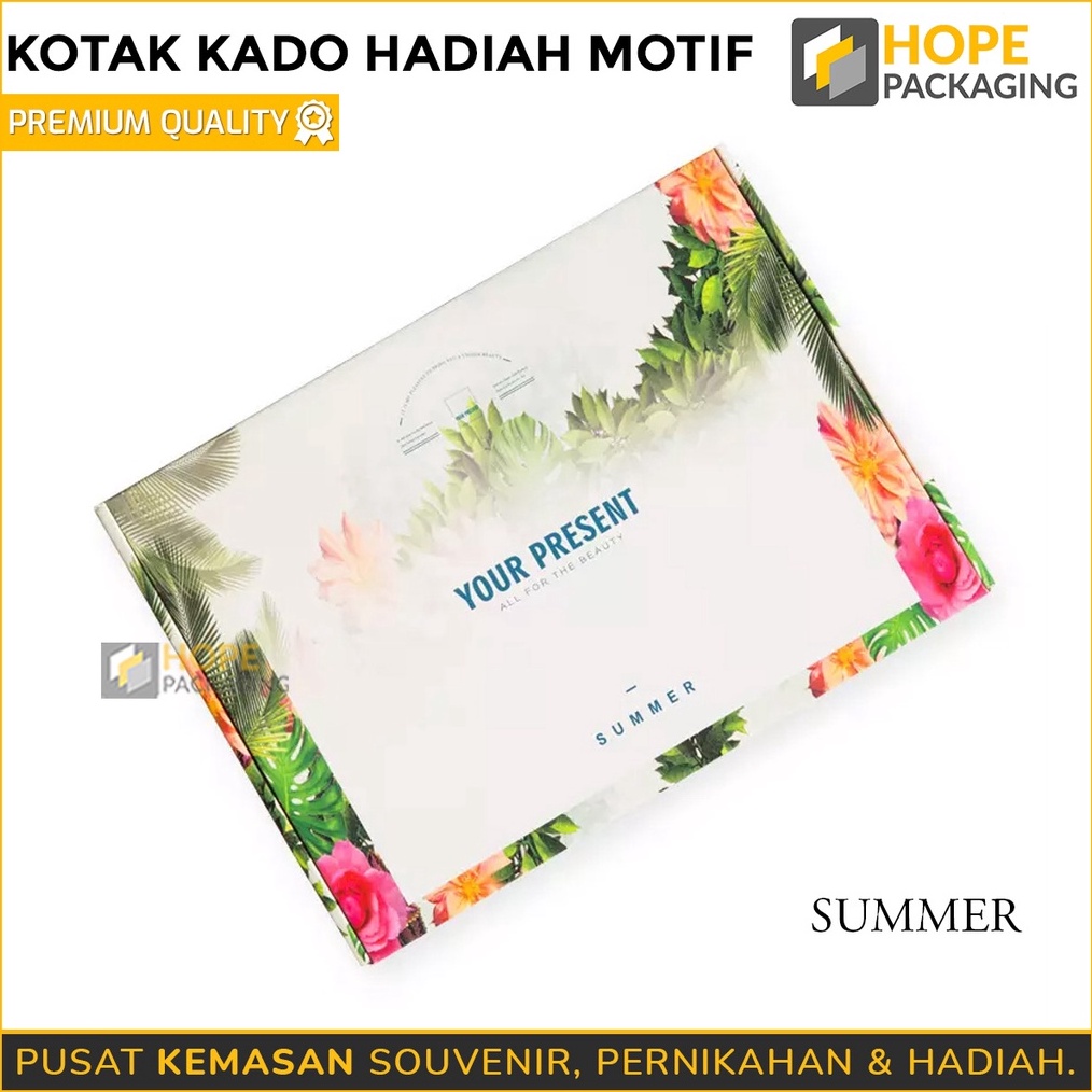 

TERBATAS Kotak Kado Hadiah Motif Bunga Summer Kotak Bingkisan Kado Box Baju Box Hampers Box Dus Hadiah Baju Mukena