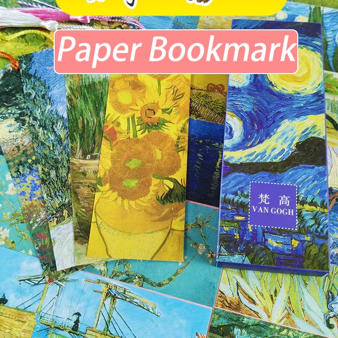 

KF7 3PcsSet Pembatas Buku Kertas Karakter Lucu Besar Desain Hayao Miyazaki Van Gogh Bookmark
