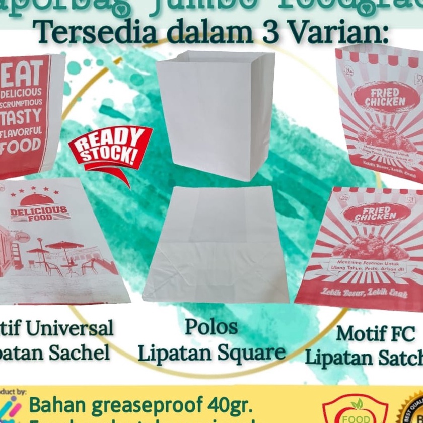 

Termurah Kantong Makanan Paperbag Jumbo Foodgrade 5pcs