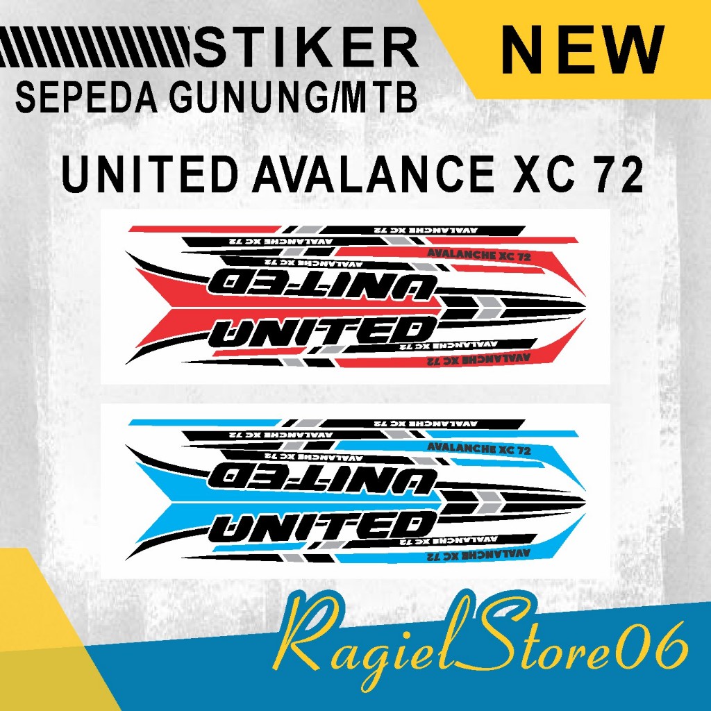 Stiker Variasi Semua Sepeda MTB/GUNUNG Motif UNITED Avalance Ragiel Store