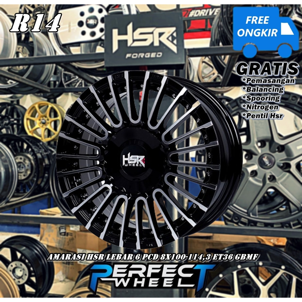 Velg Ring 14 HSR Amarasi Velg Mobil Ring 14 Air Ev,Picanto,Avanza,LGX