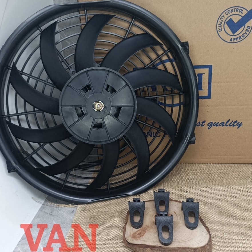 Restock EXTRA FAN KIPAS RADIATOR AC MOBIL 12VOLT 8WATT UKURAN 1INCH UNIVERSAL