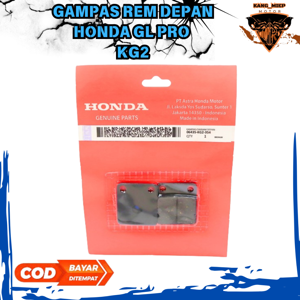 Kampas Rem Cakram Depan Honda GL PRO, GL MAX & NEOTECH / Kampas Rem Sepeda Motor Honda GL PRO - KG2