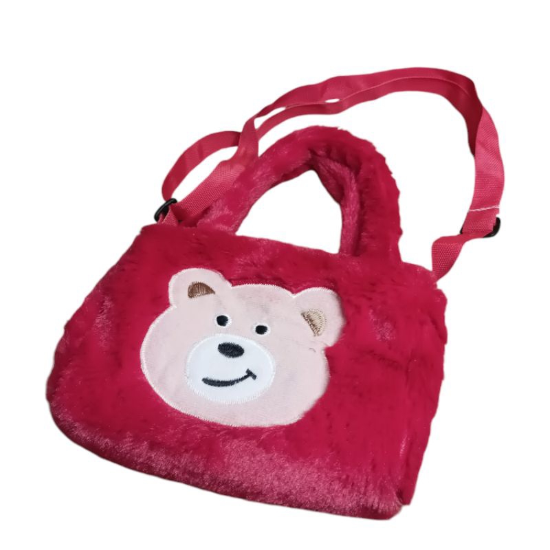 tas bulu wanita kuromi/ tas bulu anak perempuan lotso/ tas bulu hello kitty
