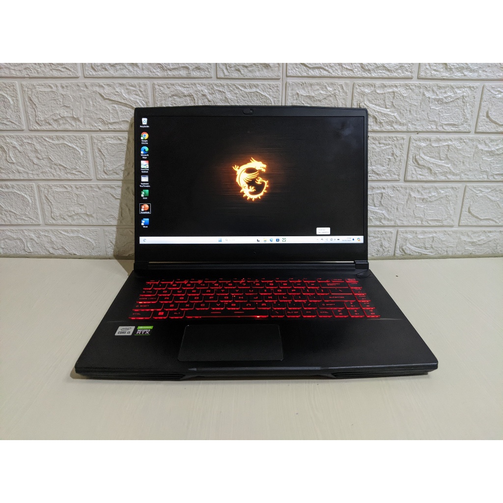 MSI GF63 Thin 10UC Core i5-10500H Nvidia RTX 3050 SSD 512GB Laptop Gaming Desain RTX3050