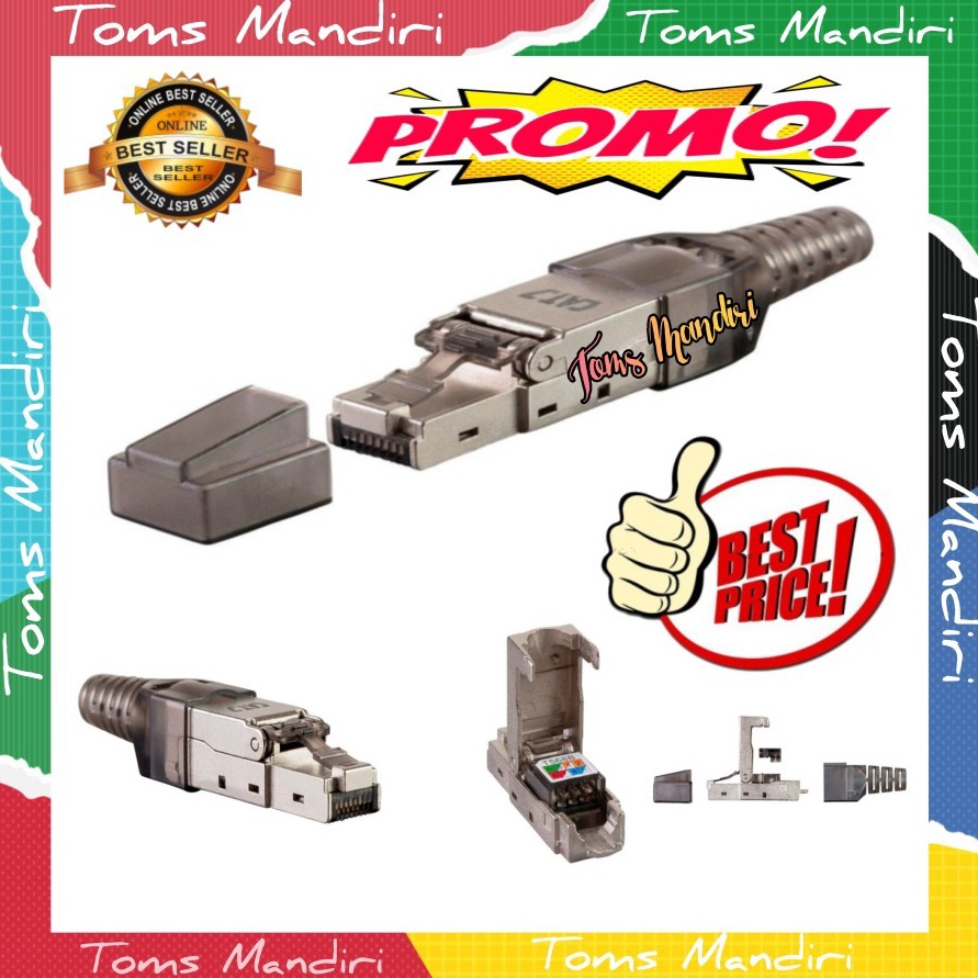 KILAT Konektor Cat7 Atau Cat6 RJ45  Connector RJ45 Cat7 STP