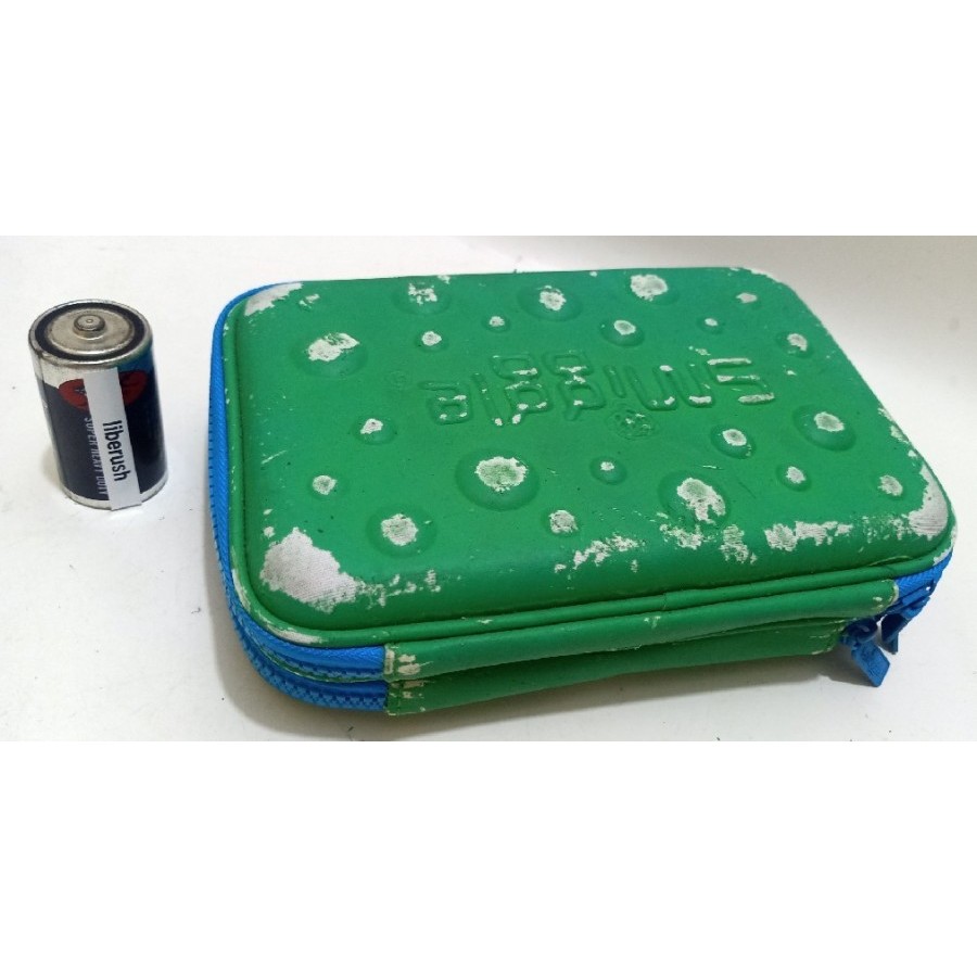 

smiggle hardtop hardcase pencil case double decker kotak pensil green