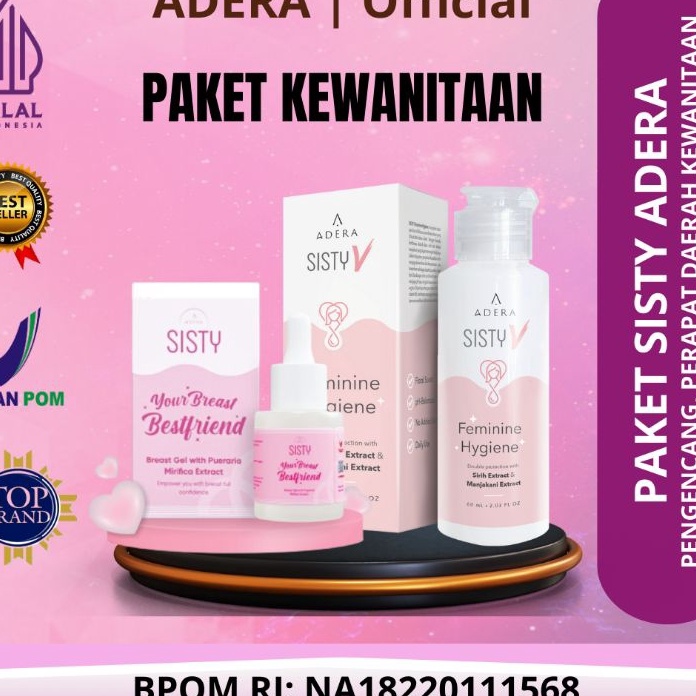 Hematku PAKET HEMAT ADERA SISTY Untuk Merawat Daerah Kewanitaaan  SISTY SERUM  SISTY MISS V  SISTY B