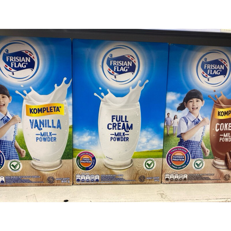 

Frisian flag susu bubuk fullcream / vanila / coklat 800g