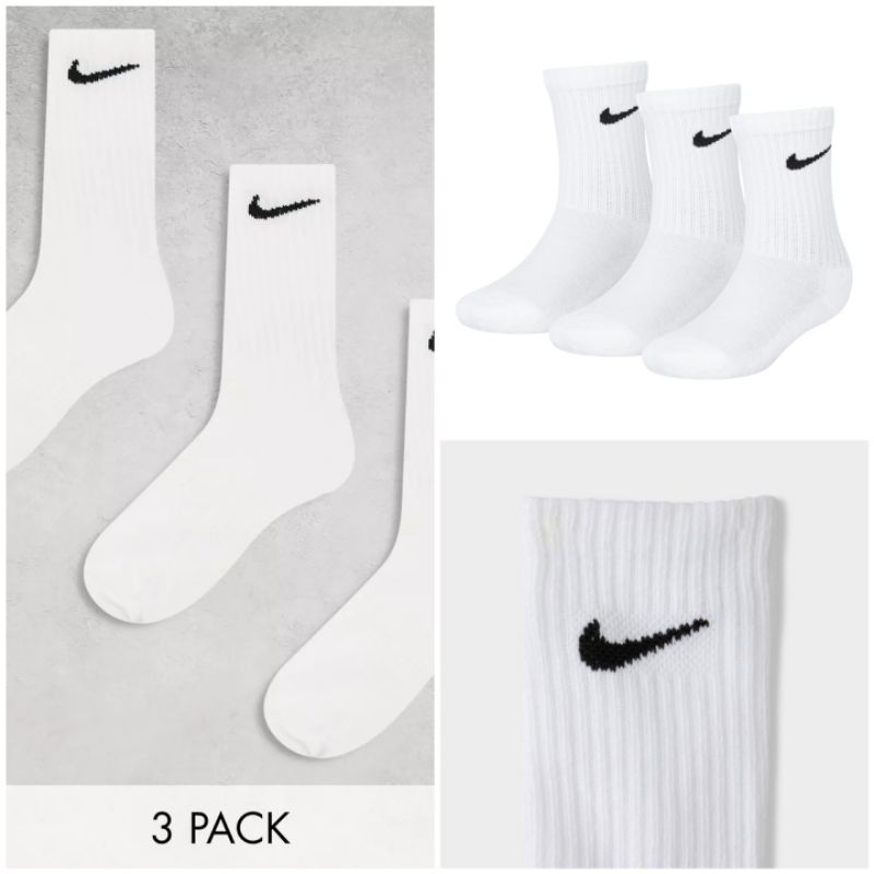 Kaos Kaki Nike NYA Basic Pack Crew Socks 3 Pk Original 100% - KAOS KAKI  NIKE ANAK