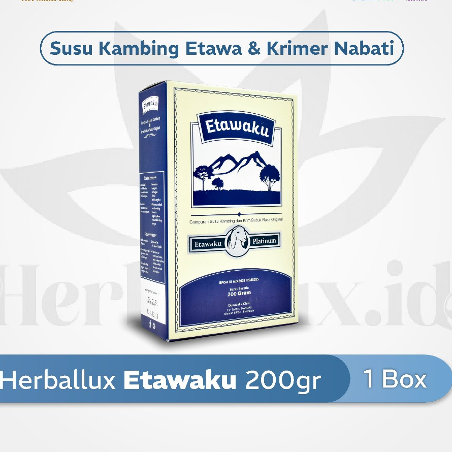 

Etawaku Platinum – Susu Kambing Etawa & Krimer Nabati isi 200gr Herballux
