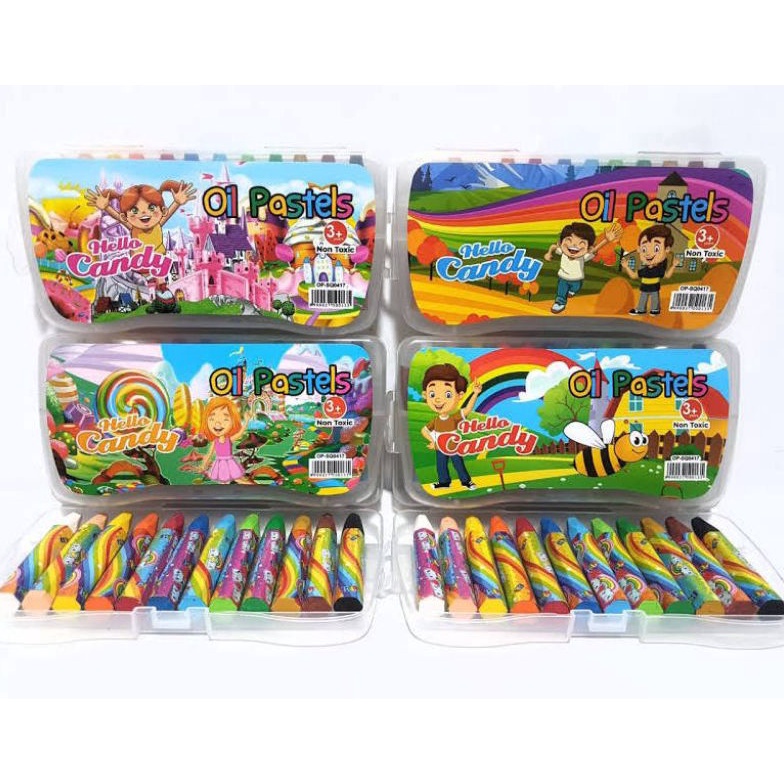 

SPONTAN Crayon Oil Pastel Set 12 Warna Karakter Fancy