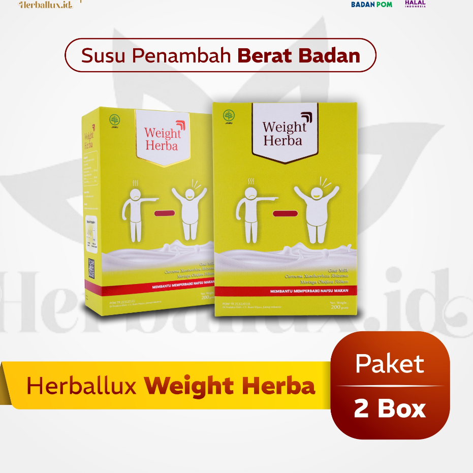 

Weight Herba Paket 2 Box - Weight Herba Susu Kambing Asli Efektif Untuk Tingkatkan Nafsu Makan Menambah Berat Badan Menambah Asupan Kalori & Menjaga Kadar Gula Darah Dalam Darah Penambah Berat Badan Dewasa Isi 200gr Herballux Jogja