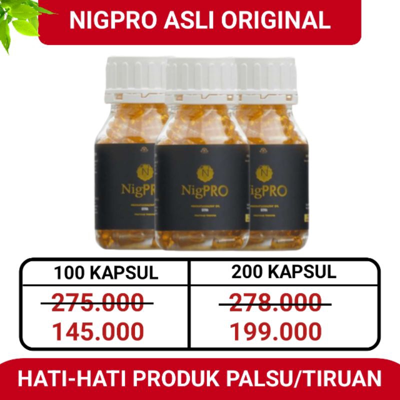 NIGPRO Nigpro HABBATUSAUDA 200 dan 100 kapsul EXTRA PROPOLIS TRIGONA Bikin Tubuh Sehat Kuat Berenerg