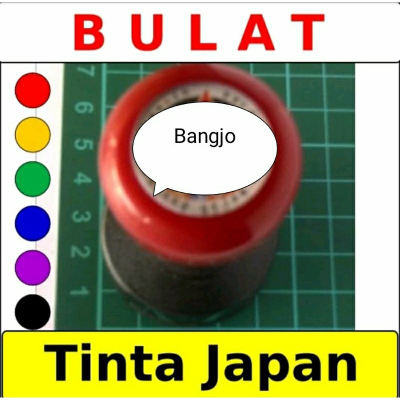 

Stempel Warna Otomatis Bulat Tinta Waterproof Japan Stamp Stampel