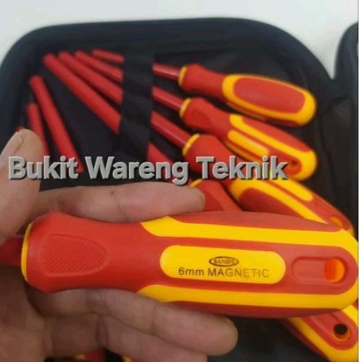 Obeng Listrik 1000 volt Set 8 Pcs - Obeng Listrik Insulation