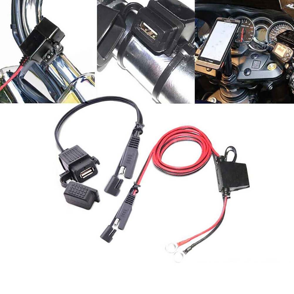 Fast Charger Motor Dengan Cover Anti Air Anti Debu + Box Sekring Fuse box Waterproof Dust Proof SAE 