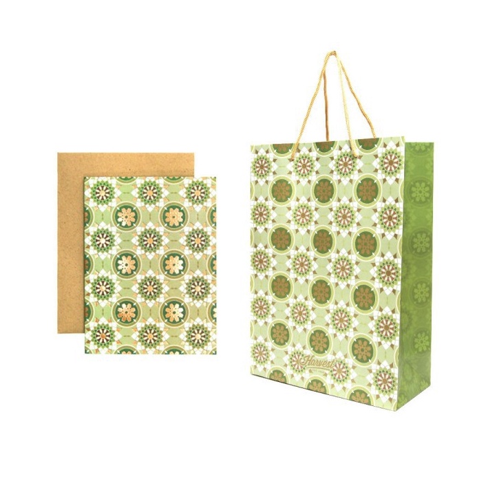 

LIMITLESS Paket Paper Bag Kartu Ucapan Idul Fitri Harvest Gift Set Green