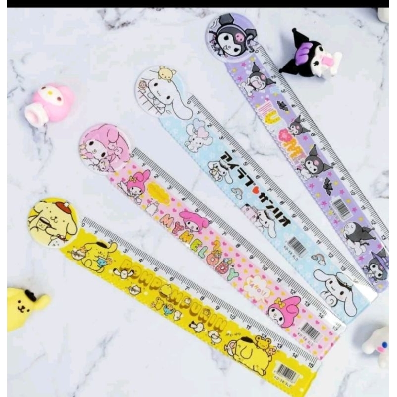 

PENGGARIS SANRIO 15 CM / PENGGARIS KARAKTER SANRIO KUROMI MELODY CINNAMOROLL POMPOMPURIN LUCU