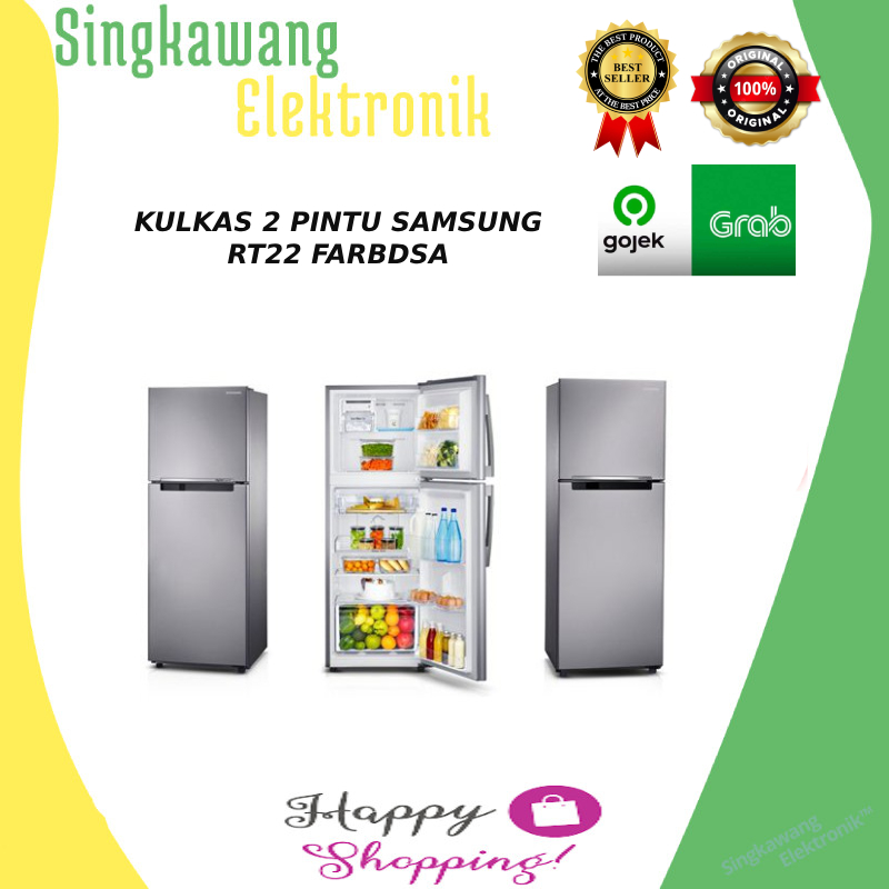 KULKAS 2 PINTU SAMSUNG RT22 FARBDSA