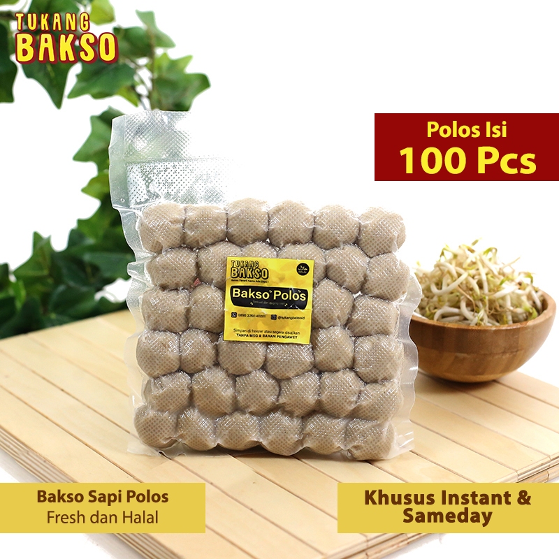 

Bakso Polos Baso Sapi Uk. Sedang Isi 100 pcs | TUKANG BAKSO ID