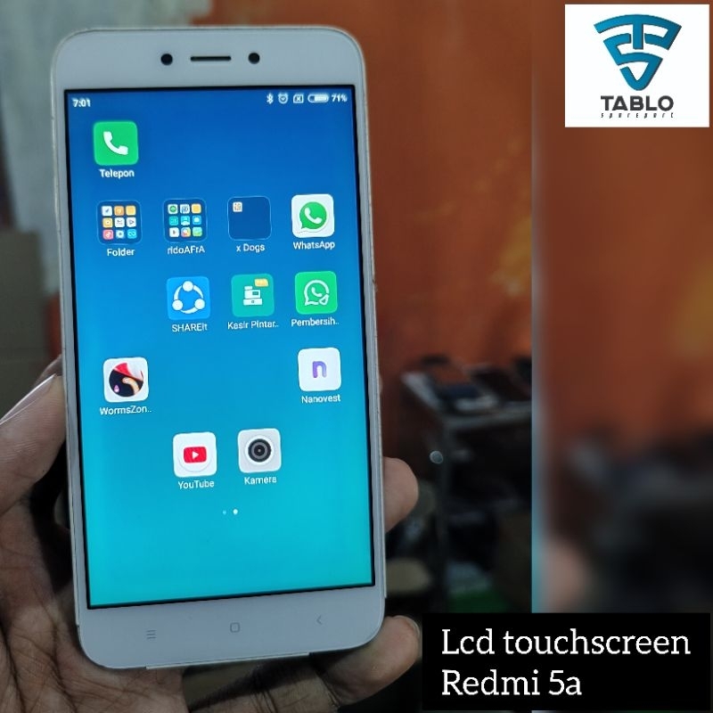 LCD touchscreen frame Xiaomi redmi 5a ori original Copotan hp