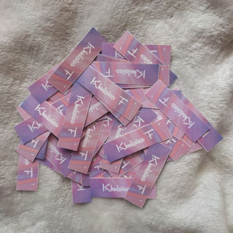 

CUSTOM STIKER NAMA, MERK, DLL