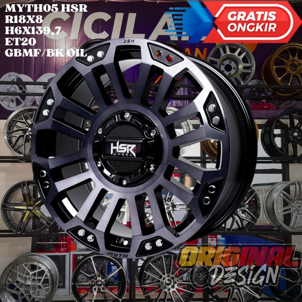 VELG MOBIL PAJERO , FORTUNER , EVEREST , TRAILBLAZER , HSR MYTH05 RING 18 R18