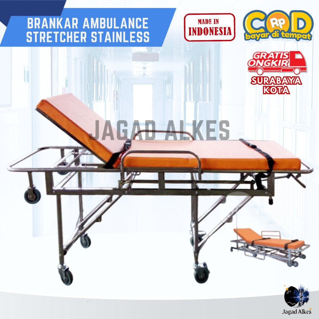 Strecher Ambulance Brankar Dorong Ambulance Strecher Ambulnace Stainless