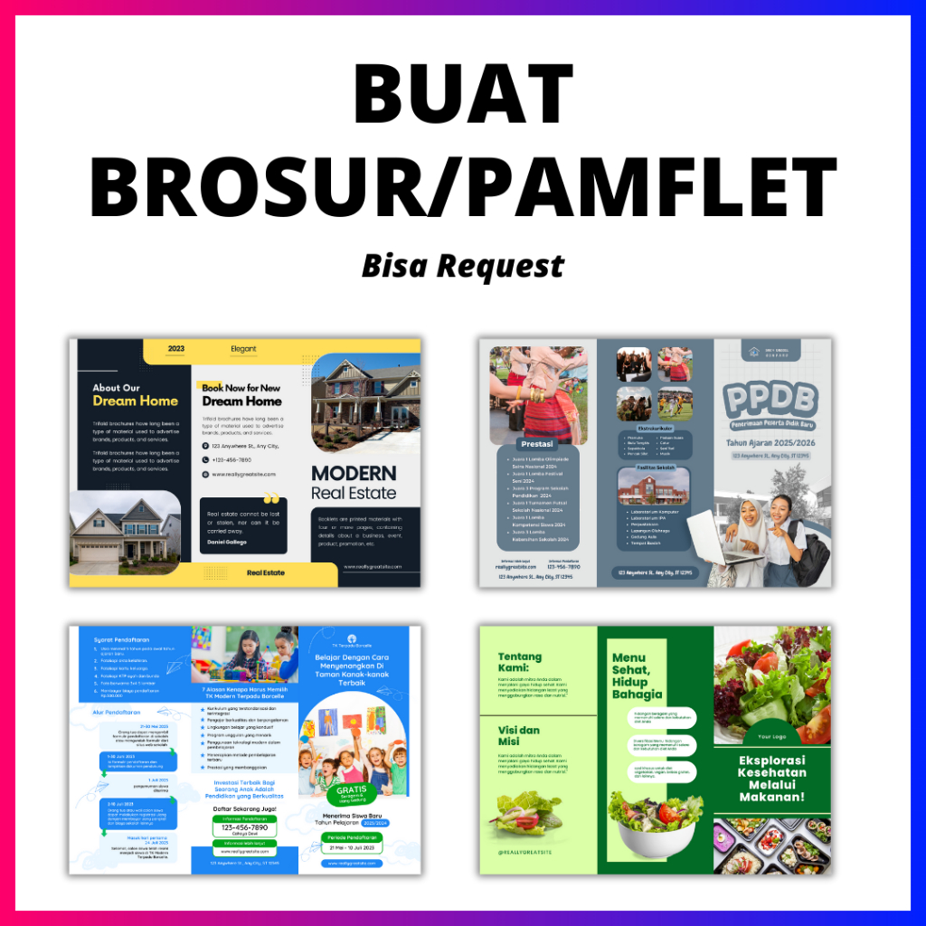 Buat Desain Brosur/Pamflet