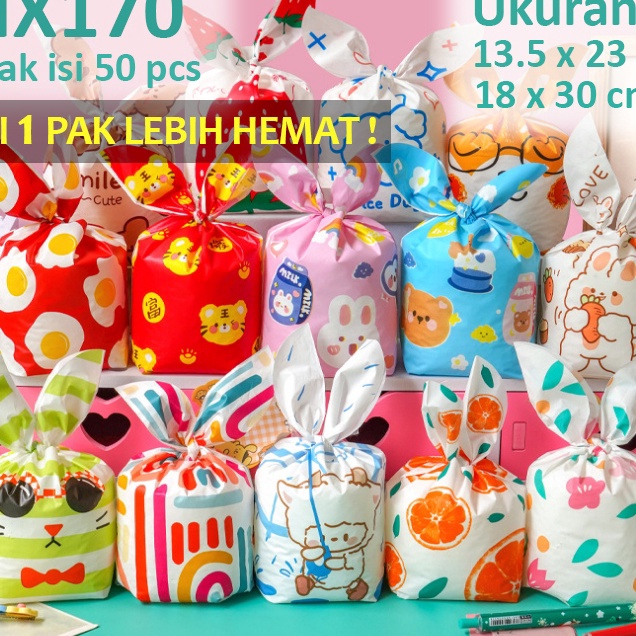 

Hemat HX17 5 pcs 135x23 cm Plastik Kuping Kelinci Souvenir Hadiah Snack Kue Permen Goodie Bag Bingkisan Ulang Tahun