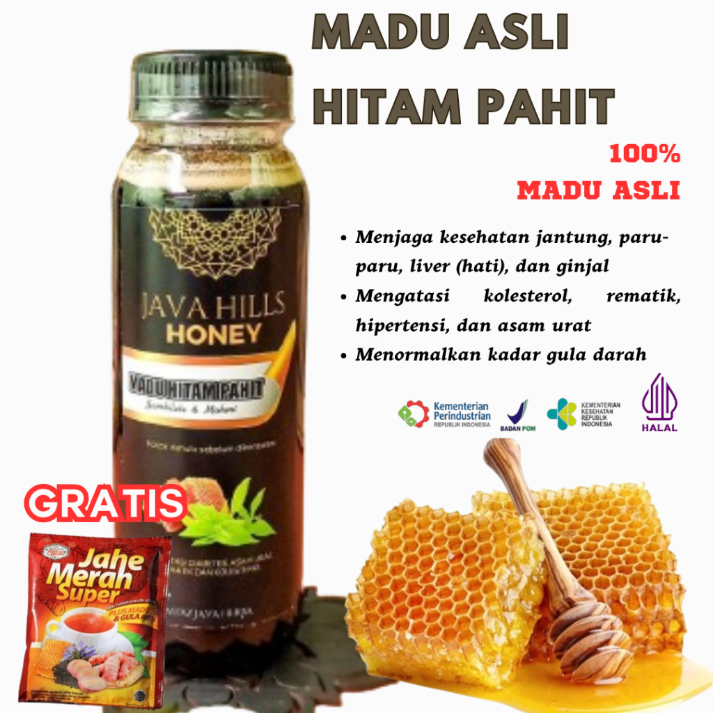 

Madu Hitam Pahit Diabetes kolesterol hipertensi rematik asam urat jantung ginjal Java hills honey