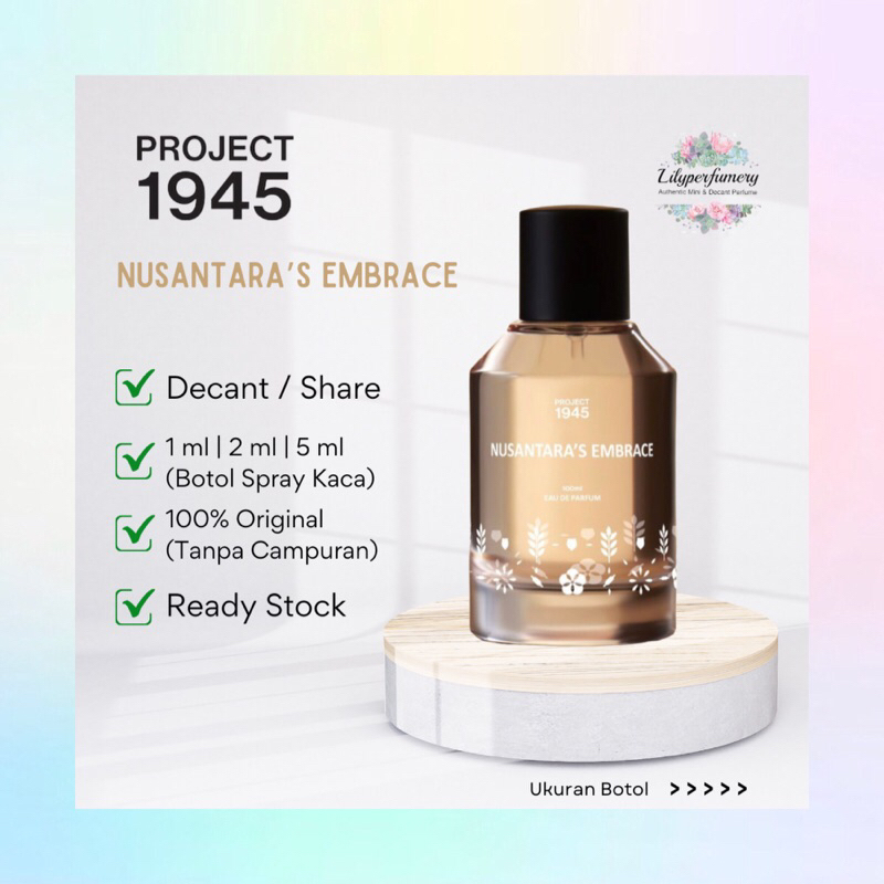 Pafum Decant / Share PROJECT 1945 NUSANTARA’S EMBRACE EDP 1 ml | 2 ml | 5 ml (Authentic Only)