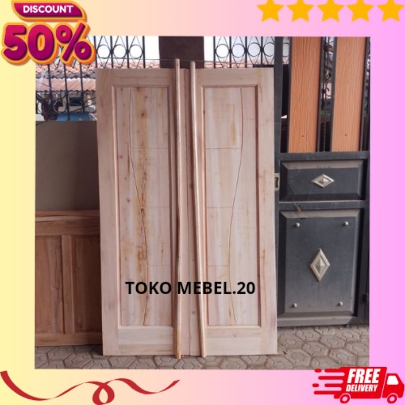 Daun Pintu Tarung Pintu Depan Kupu Kupu Kayu Mahoni