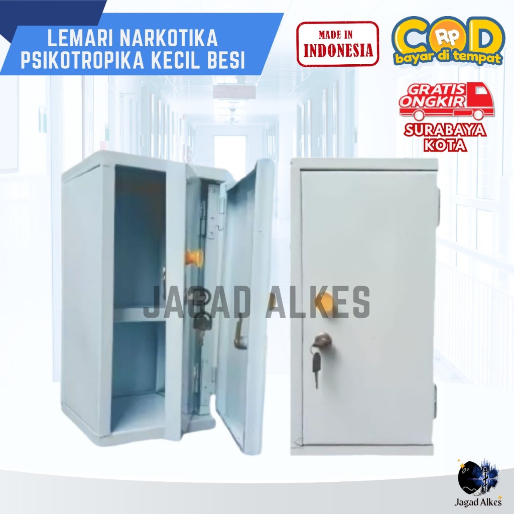 Lemari Obat Lemari Narkotika 1 Pintu Double Kecil Besi