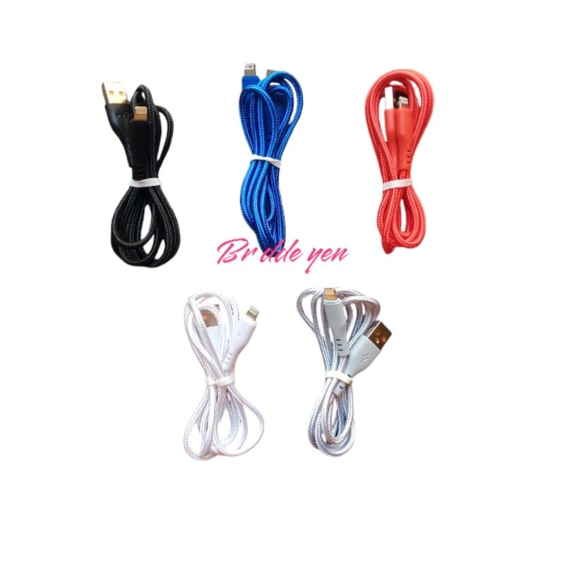 KABEL DATA USB UNTUK AIPON LIGHTNING MODEL BULAT TALI STRIKA 100CM FAST CHARGING / CABLE CARGER USB 