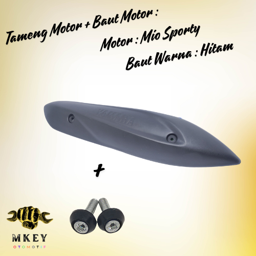 Tutup Pelindung Tameng Knalpot Yamaha Mio Sporty Plus Baut Motor Original Standar