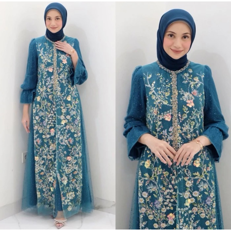 [PRELOVED LIKE NEW] Baju Raya Jasmine Dress - Emerald - size M by Sarah the Label