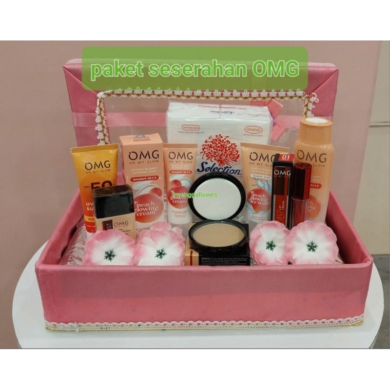 PAKET SESERAHAN OMG MAKE UP/PAKET HANTARAN PERNIKAHAN OMG/PAKET HAMPERS OMG/PAKET HAMPERS KADO ULANG