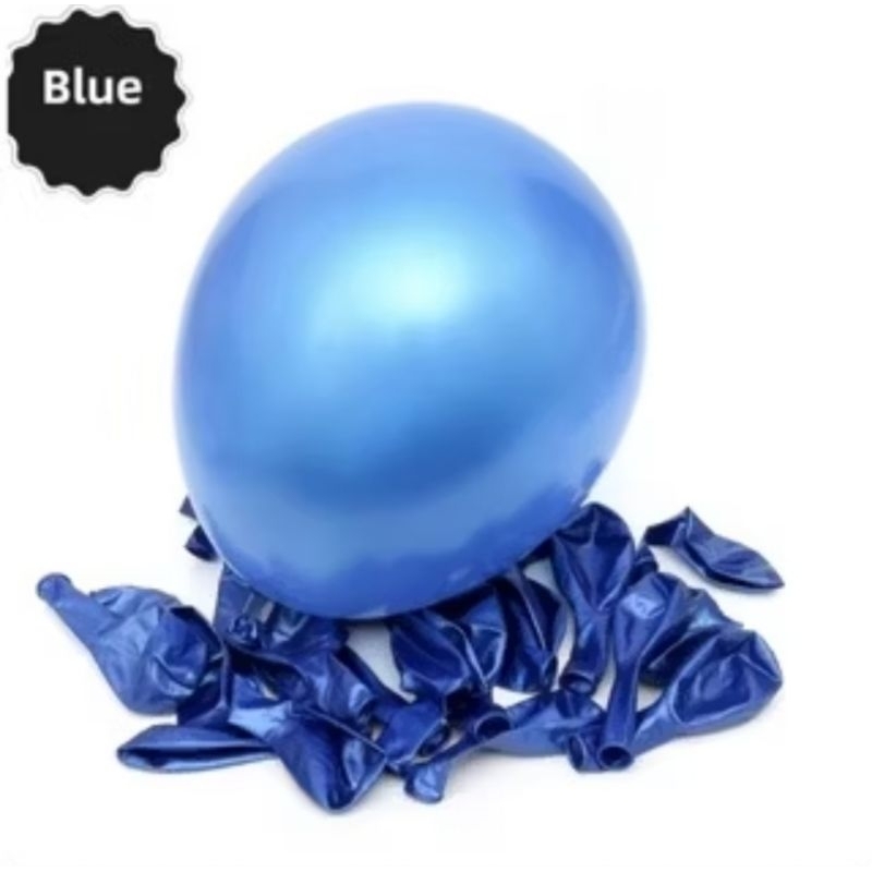 Balon latex pearl satuan biru balon huruf  balon latex balon ulang tahun