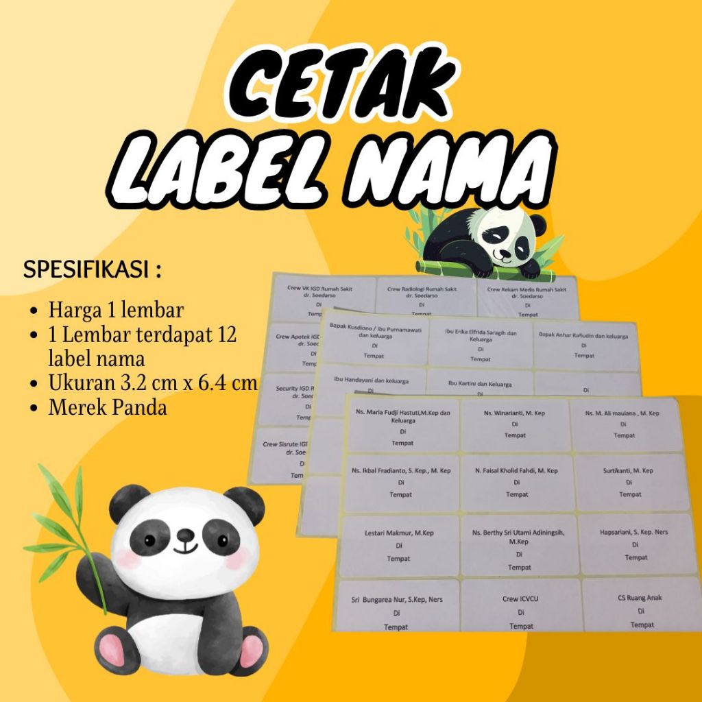

Cetak Label Nama Undangan