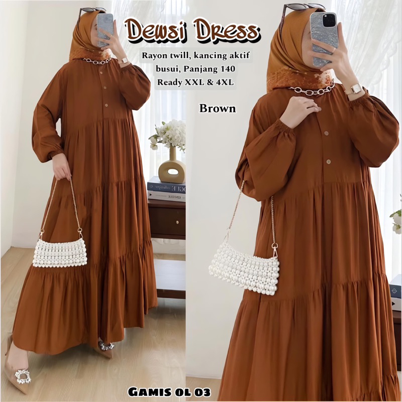 DEWSI DRESS Gamis Big Size LD 150 140 130 120 110 100 Maxy Super Jumbo Busui L XL XXL 3XL 4XL 5XL Ra