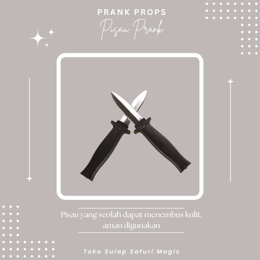 Alat Prank Pisau - Pisau Prank - Pisau Palsu - Mainan Pisau - Alat Jahil - Toko Sulap