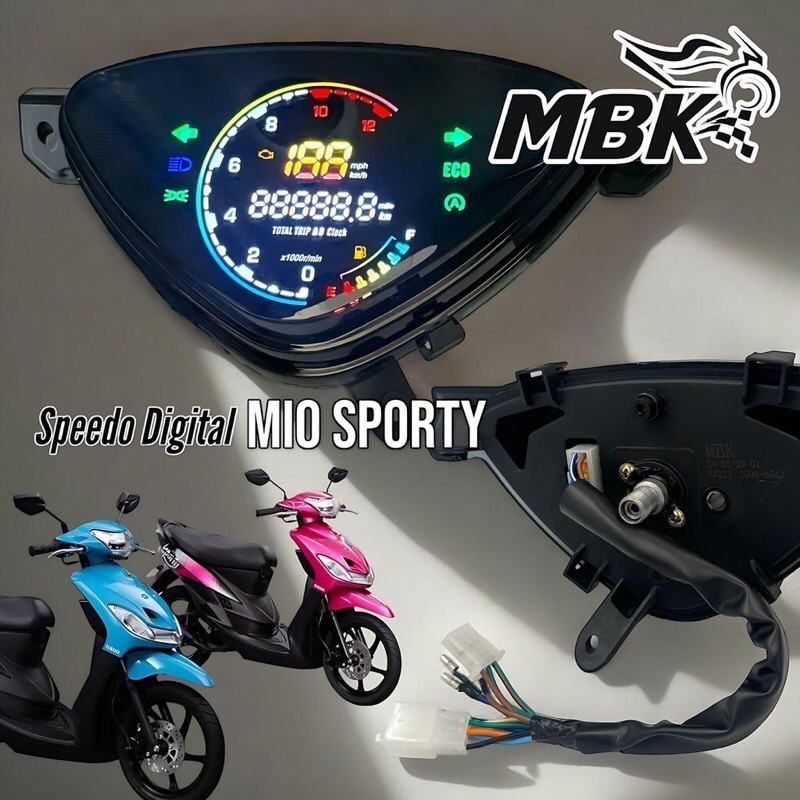 speedometer digital mio sporty