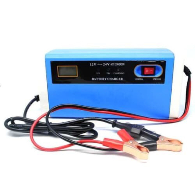 CHARGER AKI PORTABLE 12V/10A CASAN AKI MOTOR/MOBIL