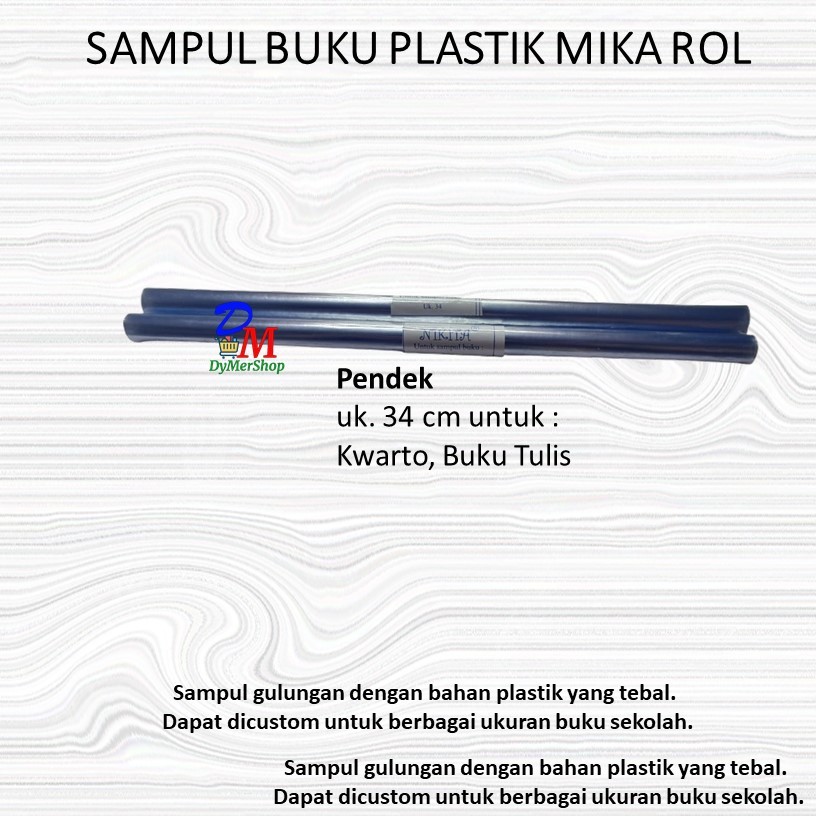Sampul Plastik Buku Paket Gulungan Roll Meteran uk 34 Bening Tebal Mengkilap