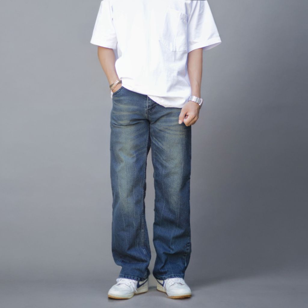 GEVAR - Celana Jeans Baggy Oversize Loose Fit Retro