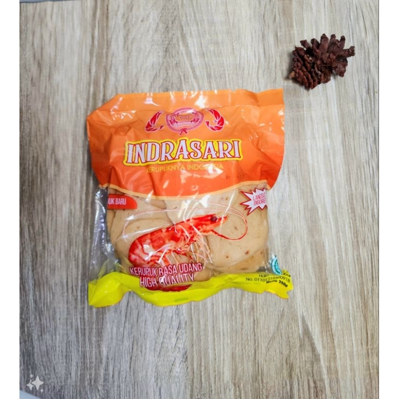 

Kerupuk Udang Indrasari Plastik Orange Ukuran Besar High Quality .Kemasan 250 Gram