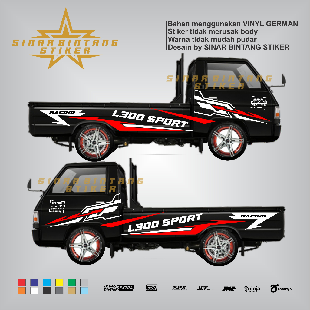 stiker cutting list l300 stiker variasi bodi pick up l300